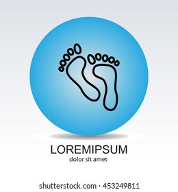 Web line icon. Foot