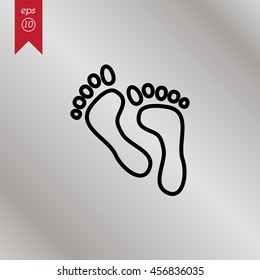 Web line icon. Foot
