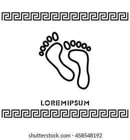 Web line icon. Foot