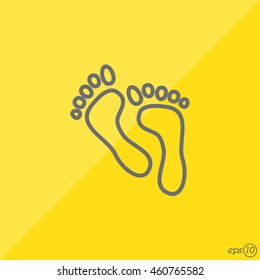 Web line icon. Foot