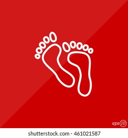 Web line icon. Foot