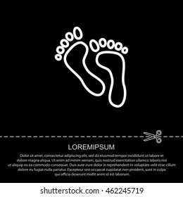 Web line icon. Foot