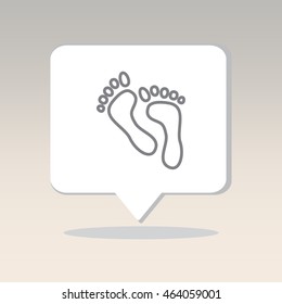 Web line icon. Foot