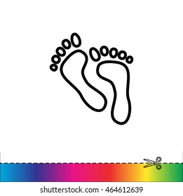 Web line icon. Foot