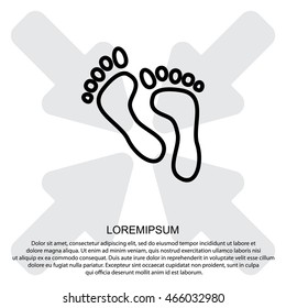 Web line icon. Foot