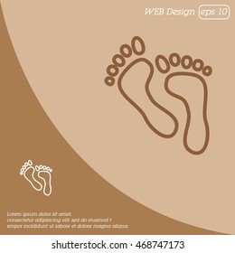 Web line icon. Foot