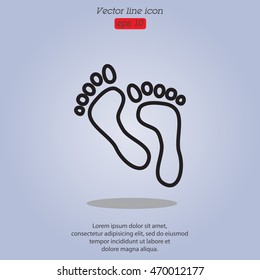 Web line icon. Foot