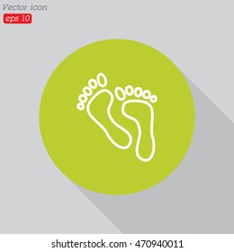 Web line icon. Foot
