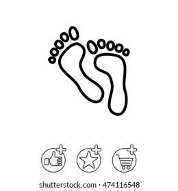 Web line icon. Foot