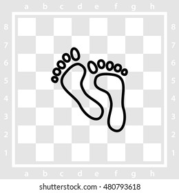 Web line icon. Foot