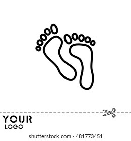 Web line icon. Foot