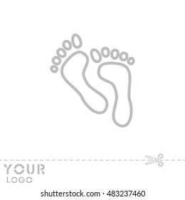 Web line icon. Foot