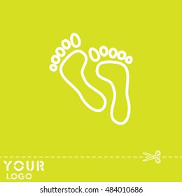 Web line icon. Foot