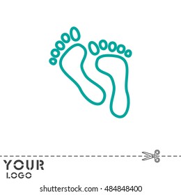 Web line icon. Foot