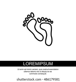 Web line icon. Foot