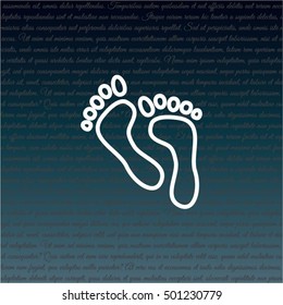Web line icon. Foot