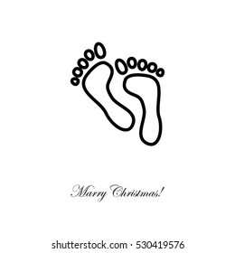 Web line icon. Foot