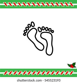 Web line icon. Foot