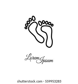 Web line icon. Foot