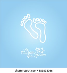 Web line icon. Foot