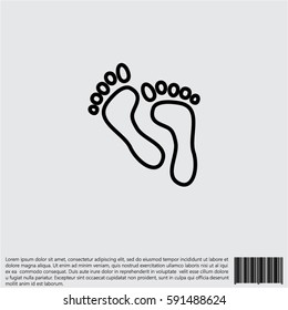 Web line icon. Foot