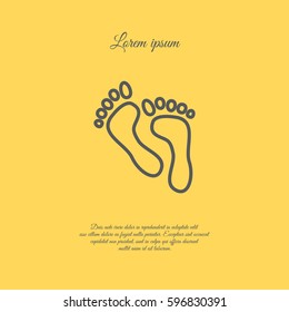 Web line icon. Foot