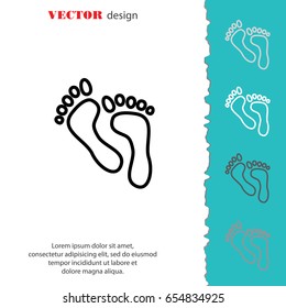 Web line icon. Foot