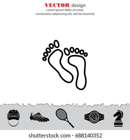 Web line icon. Foot