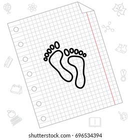 Web line icon. Foot