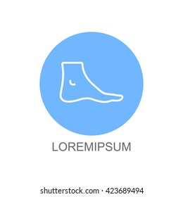 Web line icon. Foot, foot standing 