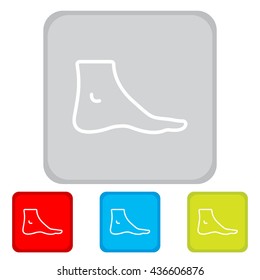 Web line icon. Foot, foot standing 