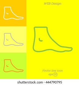 Web line icon. Foot, foot standing 