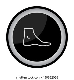 Web line icon. Foot, foot standing 