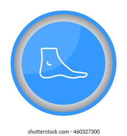 Web line icon. Foot, foot standing 