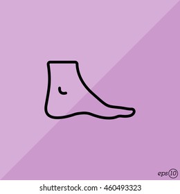 Web line icon. Foot, foot standing 