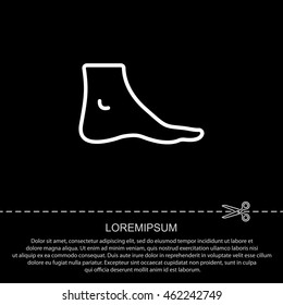 Web line icon. Foot, foot standing 