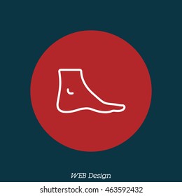 Web line icon. Foot, foot standing 