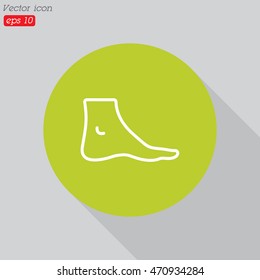 Web line icon. Foot, foot standing 