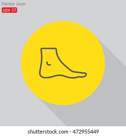 Web line icon. Foot, foot standing 