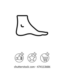 Web line icon. Foot, foot standing 