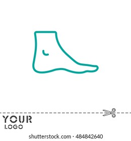 Web line icon. Foot, foot standing 