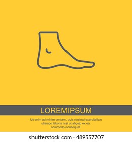 Web line icon. Foot, foot standing 