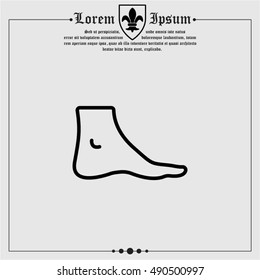 Web line icon. Foot, foot standing 