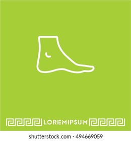 Web line icon. Foot, foot standing 