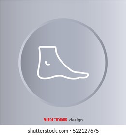 Web line icon. Foot, foot standing 