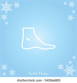 Web line icon. Foot, foot standing 