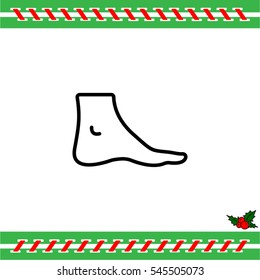 Web line icon. Foot, foot standing 