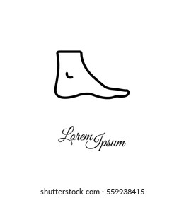 Web line icon. Foot, foot standing 