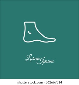 Web line icon. Foot, foot standing 
