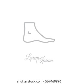 Web line icon. Foot, foot standing 